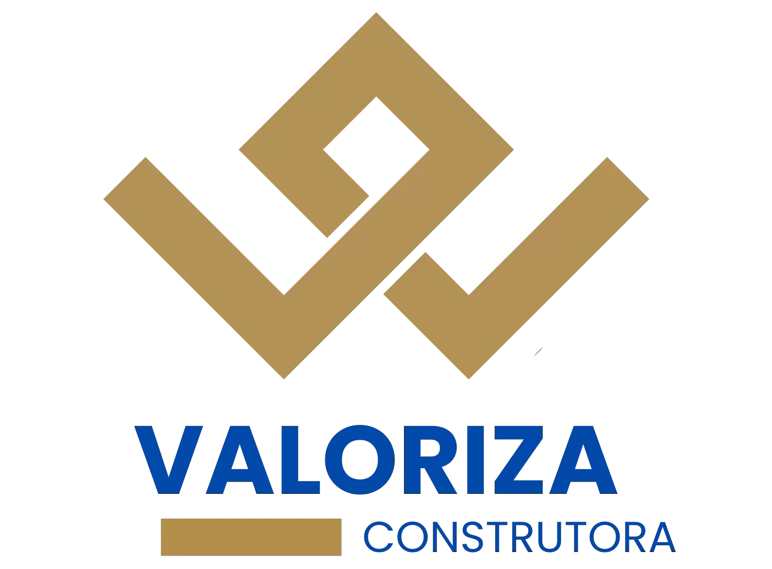 Logomarca da Valoriza Construtora em Rio Verde, Goiás. Logotipo com design moderno